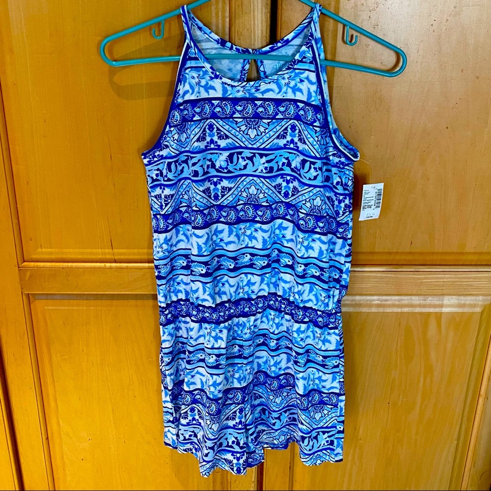 Children’s place blue and white romper